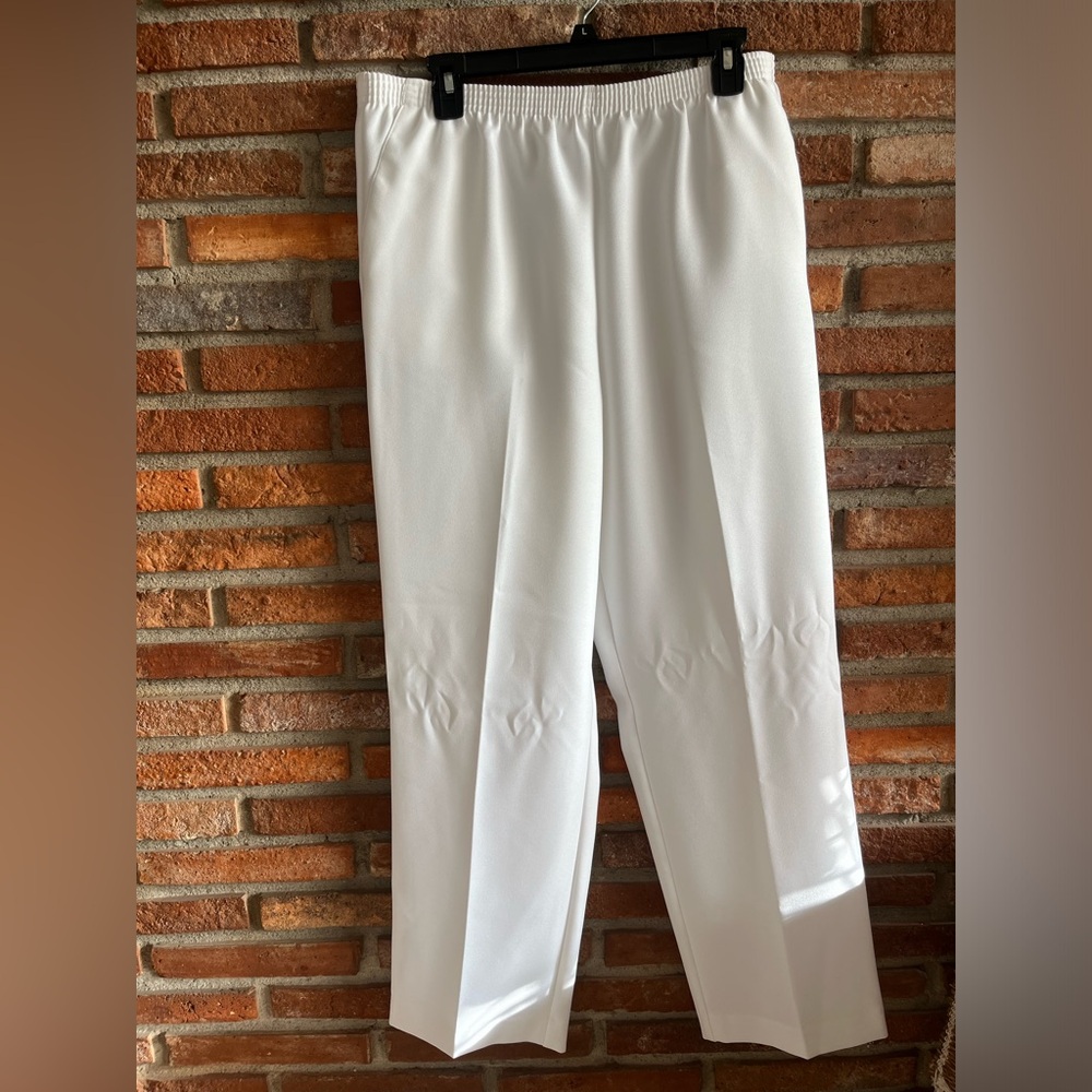 Alfred Dunner Classic White Pants